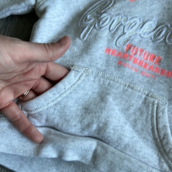 Carters White and Neon Pink Hoodie Size 24 months - Picture 3 of 8